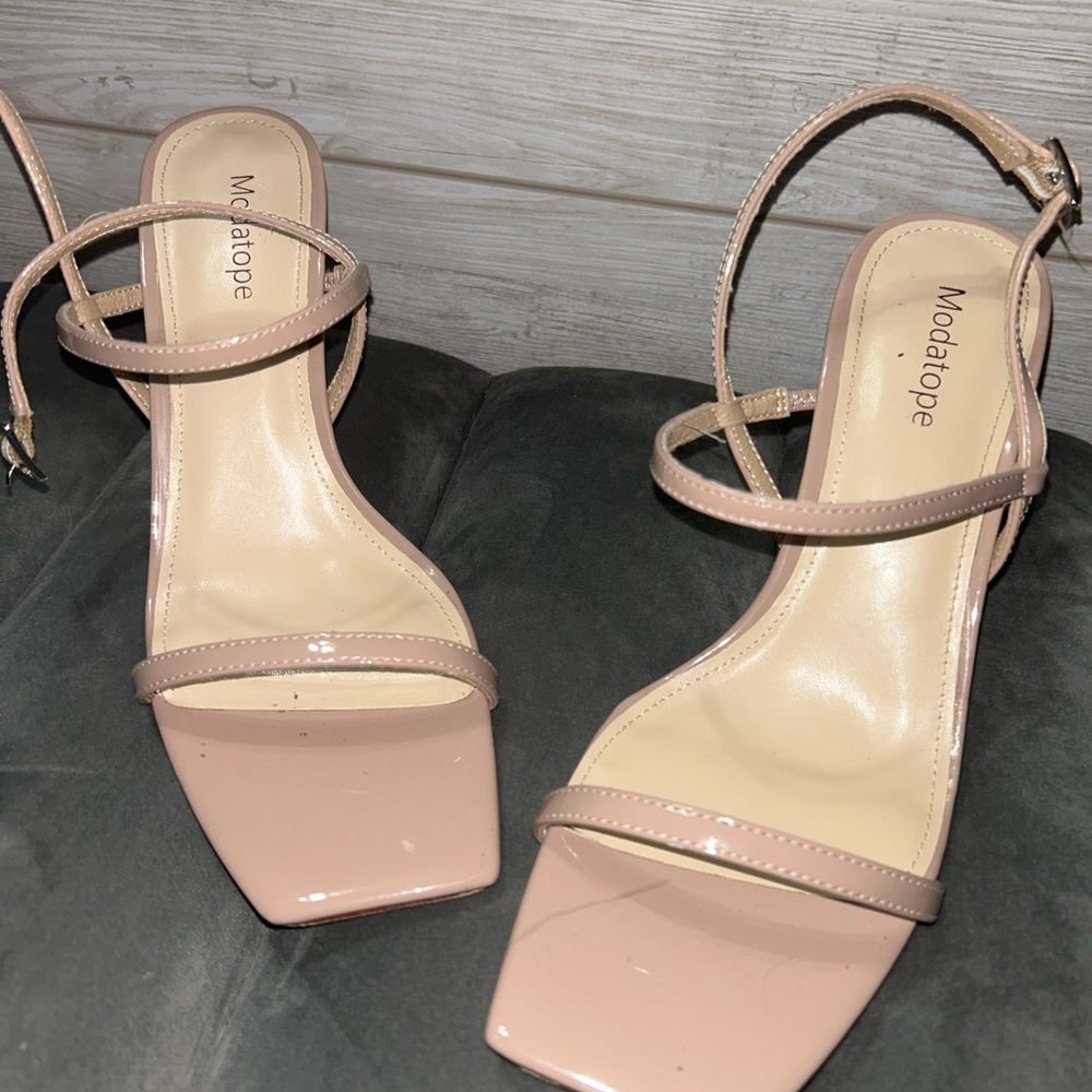Square toed heels